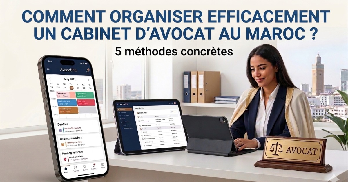 Comment organiser efficacement un cabinet d’avocat au Maroc?
