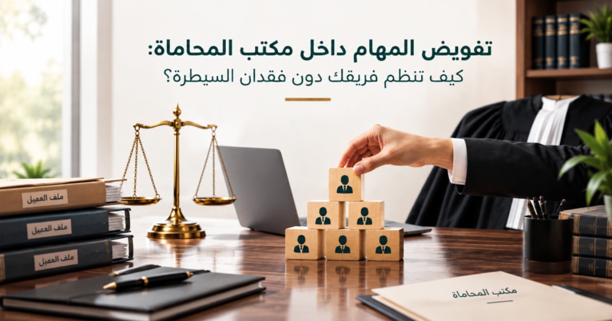 تفويض المهام داخل مكتب المحاماة: كيف تنظم فريقك دون فقدان السيطرة