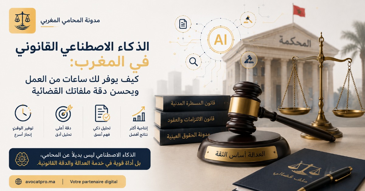 الذكاء الاصطناعي القانوني في المغرب: كيف يوفر لك ساعات من العمل ويحسن دقة ملفاتك القضائية