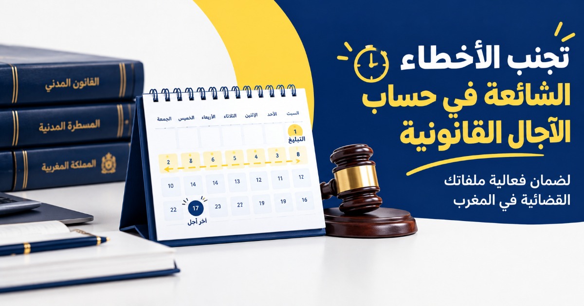 احتساب الآجال القانونية: الأخطاء الشائعة التي قد تكلف الملف كثيرا