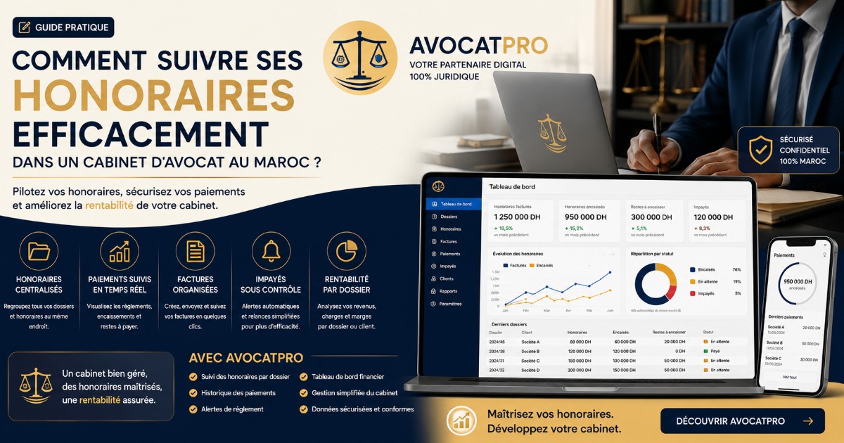 Comment suivre ses honoraires efficacement dans un cabinet d'avocat au Maroc